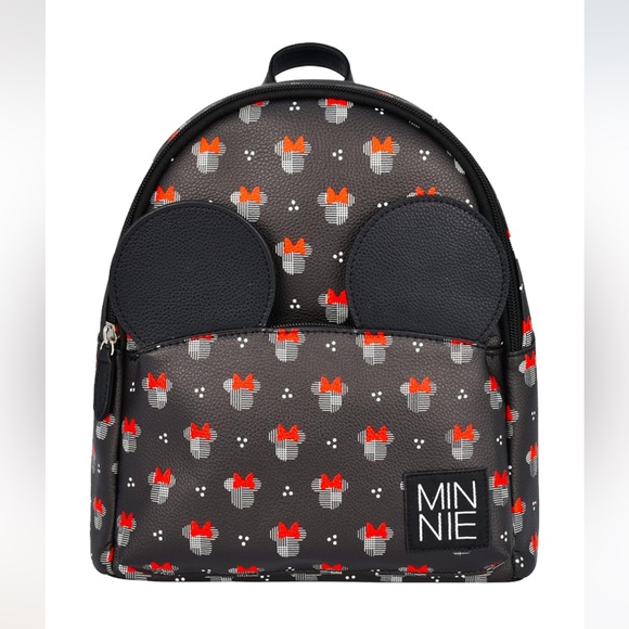 Disney Dani Danielle Nicole Black and Red Minnie Mouse Backpack Purse Adjustable main image 9